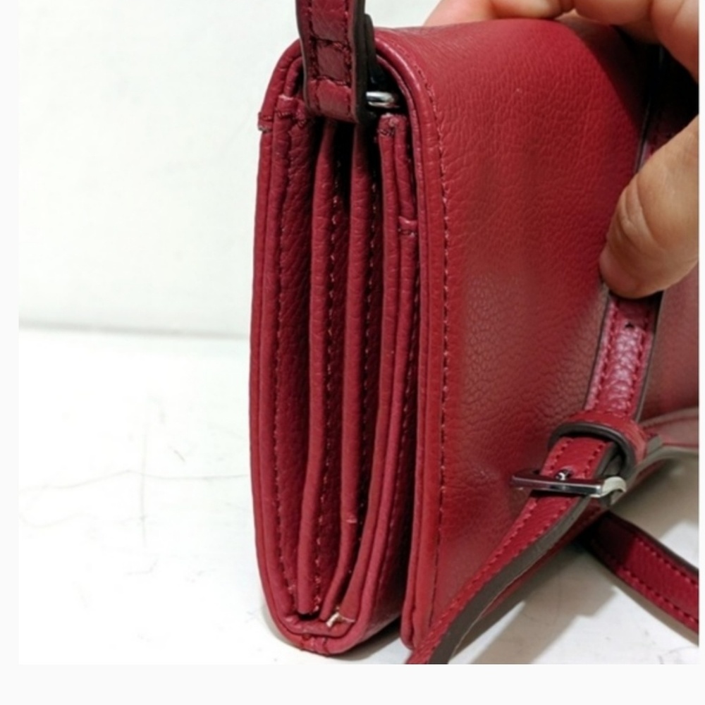 NWT Leather Raspberry Crossbody - Picture 6 of 8